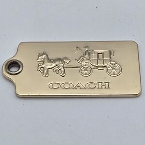 Coach Gold Metal Carriage Hangtag